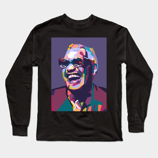 Abstract Ray Charles in WPAP Long Sleeve T-Shirt by smd90